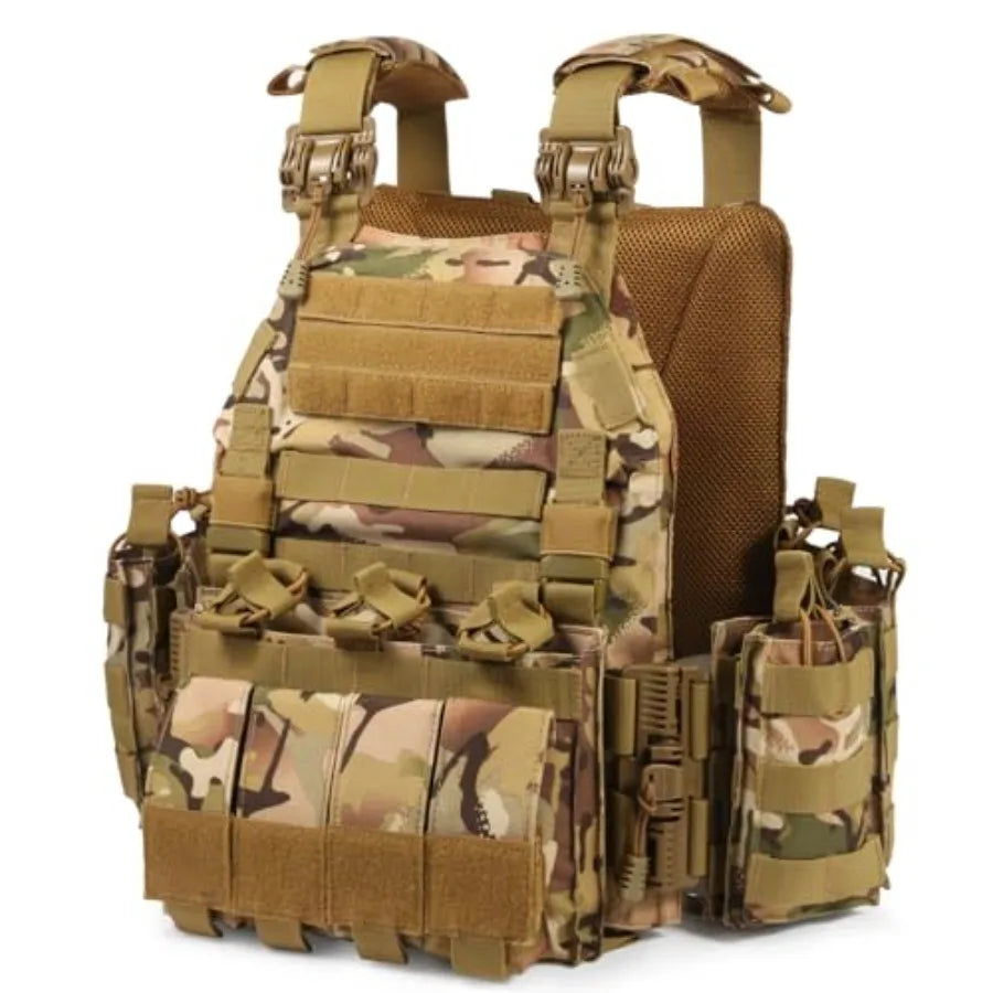 Quick Release Tactical Vest Adjustable Lightweight Breathable Weighted Vest for Training Outdoor Activities 1000D CP