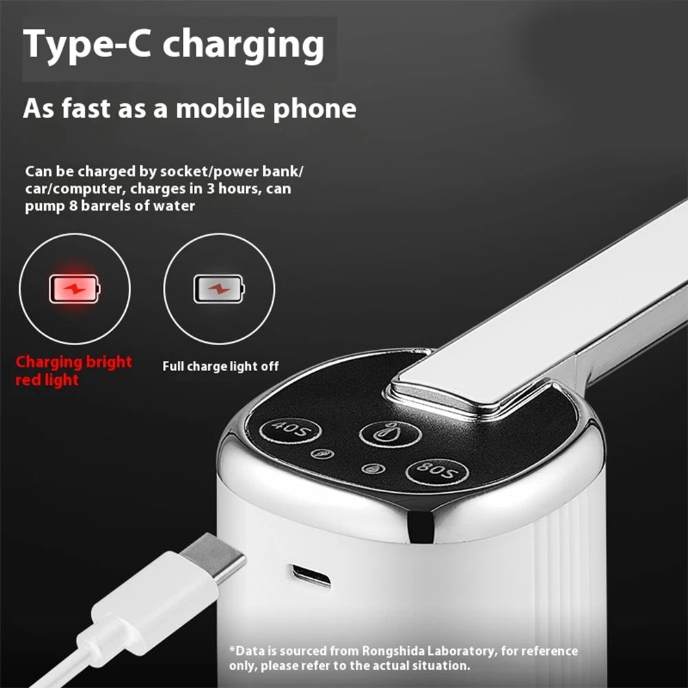 Electric Drinking Water Pump Digital Display Automatic Water Pump USB Charging for Universal 3 4 and 5 Gallon
