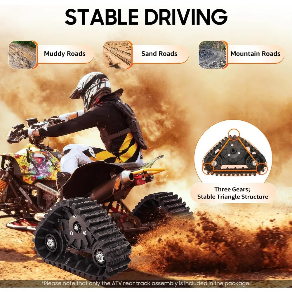 Go Cart Axle Kit, 600mm/23.6" Rear Axle Track Assembly, Quad Snow Sand Snowmobile ATV Tracks, Go-Kart Motorcycle Frame Kits