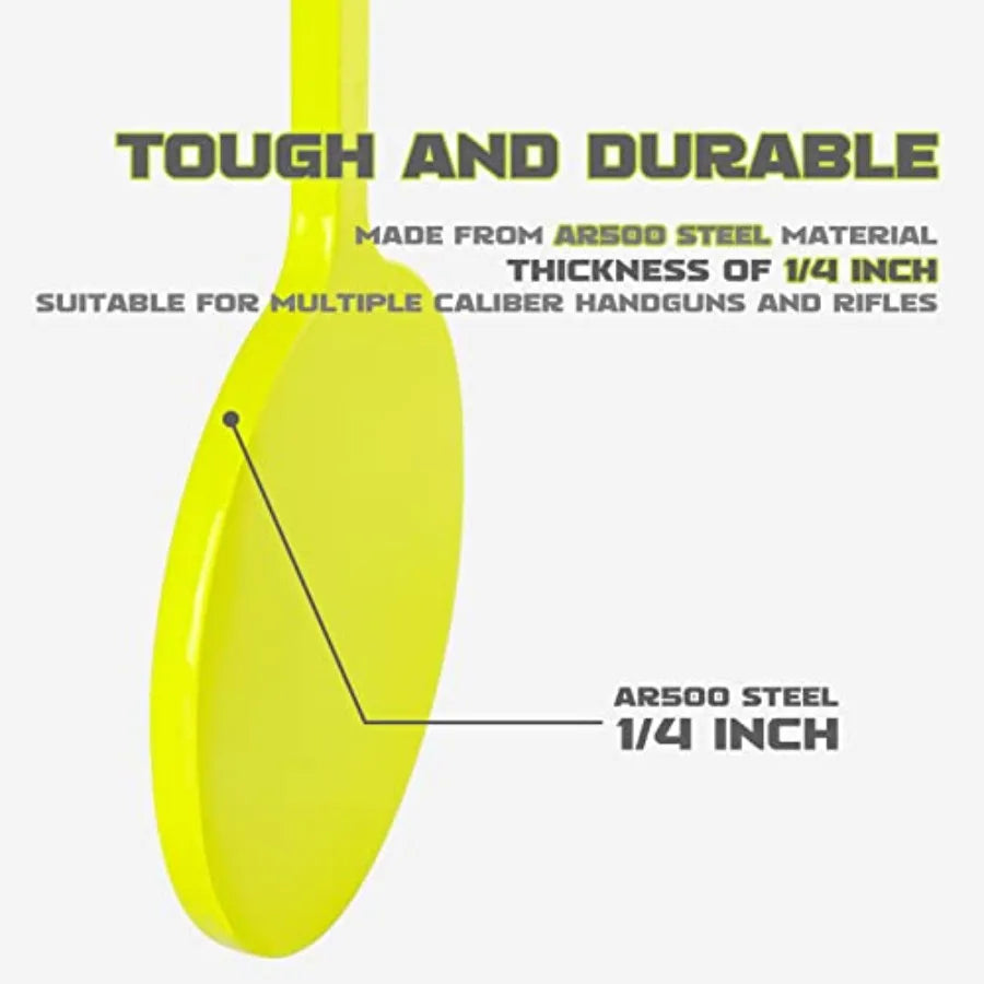 AR500 Steel 1 4 6 Spinning Targets Target Stand Kit Ideal for.22 Rimfire Airgun Pellet Guns Durable and Reliable Perfo