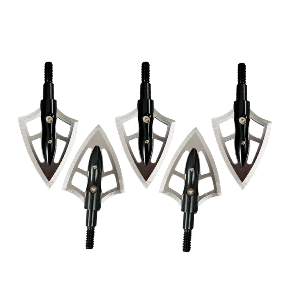 100Grain Arrowheads with Box Broadhead Outdoor Shooting Target Competition for Archery Bow Hunting Shooting 12pcs Arrow Tips