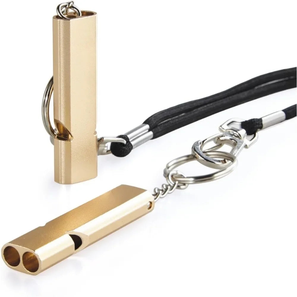 Emergency whistle Lifeguard safety whistle with lanyard and key chain Outdoor camping rescue signal Loud survival whistle