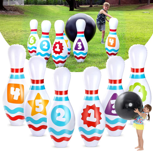 Joyfy Giant Inflatable Bowling Set for Kids Adults Christmas Birthday Gift Party Games Education Motor Skills Toys