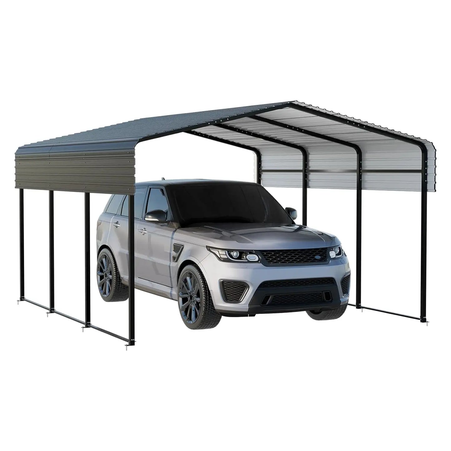 Metal Carport 10 x 15 FT with Heavy Duty Frame & Galvanized Steel Roof, Metal Car Garage, Sturdy Canopy Shelter for, Customized