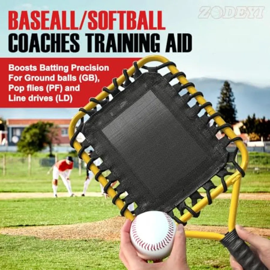 Baseball Racket for Fly Balls Grounders and Line Drives - Softball/Baseball Fungo Bat for Coaches and Parents to Help with Auxi