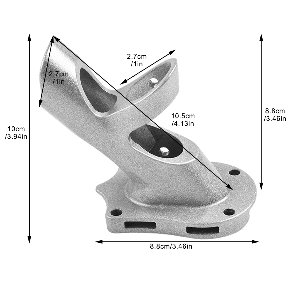 Heavy Duty Aluminum Mount Aluminum Flag Pole Holder Aluminum Alloy Wall Flag Holder Mounting Base Accessories