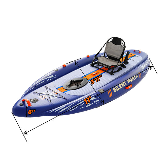 Nawakar Inflatable Fishing Boat Set Heavy Duty Inflatable Kayak Paddle Board-Long Lasting PVC Raft Adventure Boat for Thrilling