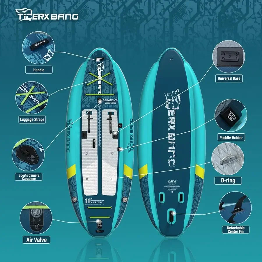 Inflatable Fishing Kayak, HighPerformance Inflatable KayakIdeal for Water Fishing Activities, Equipped with Comfortable Seats a