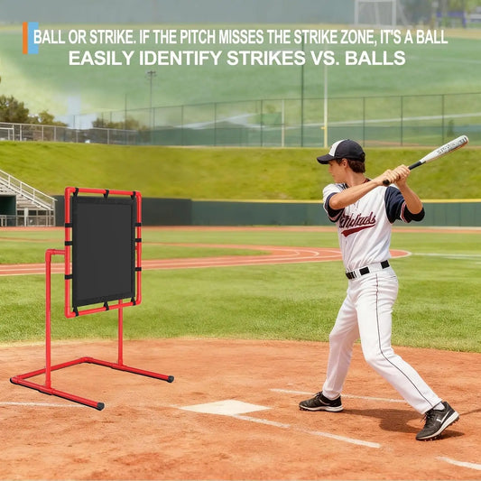 Baseball Strike Zone, Pitching Training for Plastic Balls, Wiffle Ball and Blitzball Compatible, Easy to Set Up and Assemble