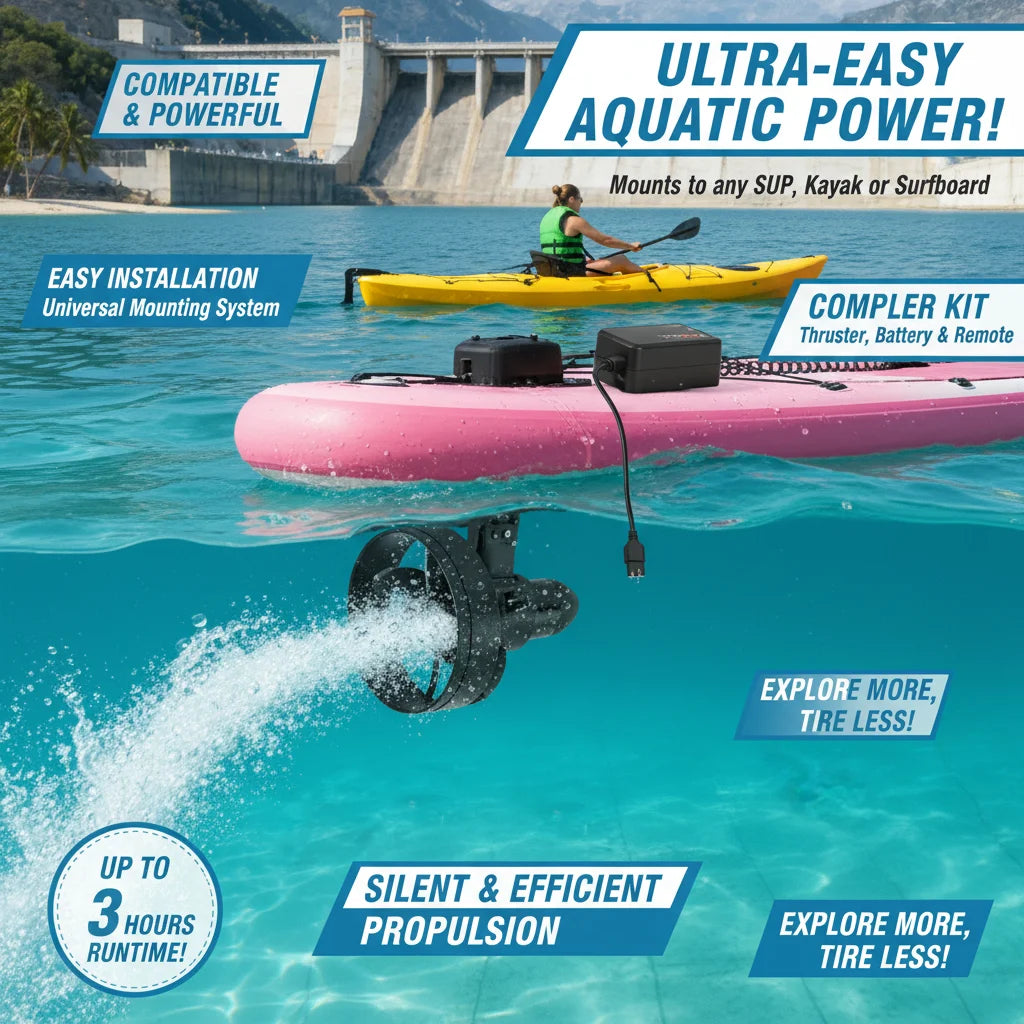 Electric Surfboard Underwater Thruster SUP Propeller Propulsion Stand Up Paddle Board Motor Underwater Thruster for Water Sports