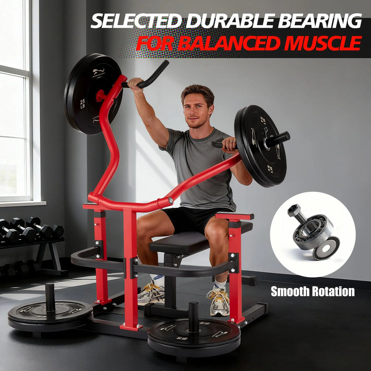 Chest Press Machine, Bench Press Machine with Independent Converging Arms, Adjustable Bench Chest Press for Home Gym Upper Body Strength Training