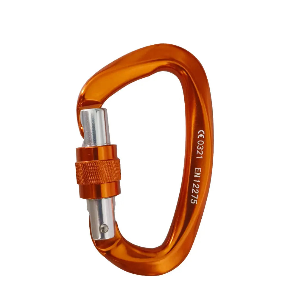 25KN Mountaineering Caving Rock Climbing Carabiner D Shaped Safety Master Screw Lock Buckle Escalade Equipement