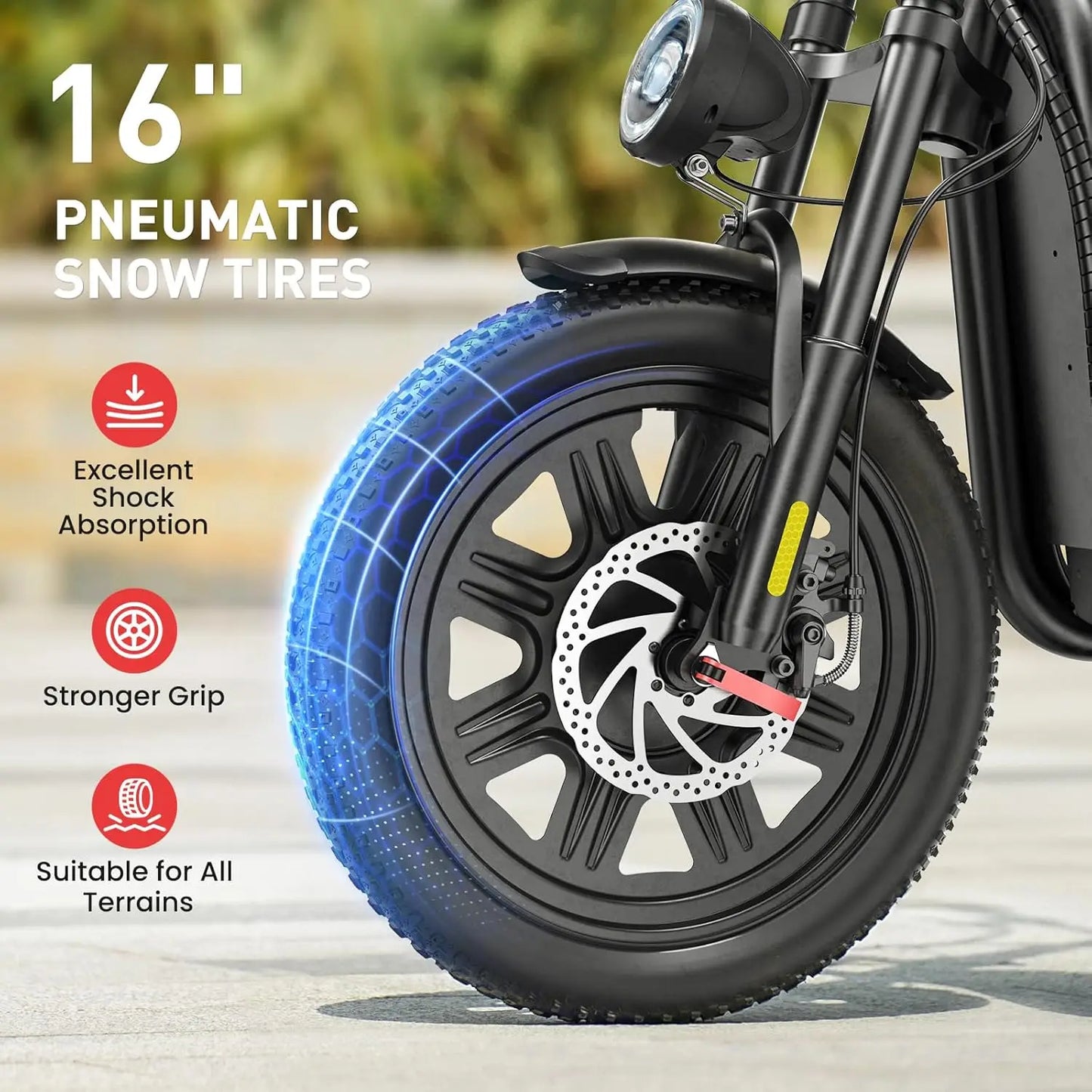 F7 Electric Scooter Adults, 1000W Powerful Motor, 28 MPH Top Speed & 45 Miles Range, 16'' Fat Tire Scooter for, Customized