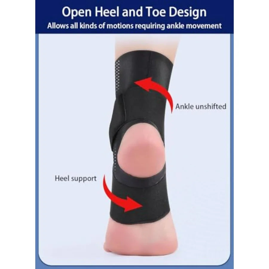Ankle Braces for Women Men 2 pcs Ankle Compression Sleeve Plantar Fasciitis Brace Black Large Arch Support Socks Ankle Sleeve f