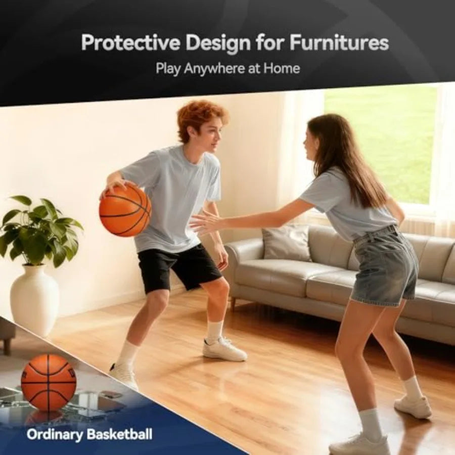 Silent Basketball Size 5 27.5 Not Vacuum Shipped 2025 Upgraded Airless Soft Foam Ball for Quiet Dribbling and Indoor Training R