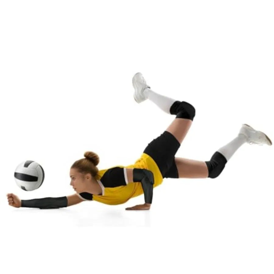 Volleyball Knee Pads and Arm Sleeves with Elbow Pads Set, High Protection Arm Pads Knee Pads for Youth Girls Boys Women Men Vol