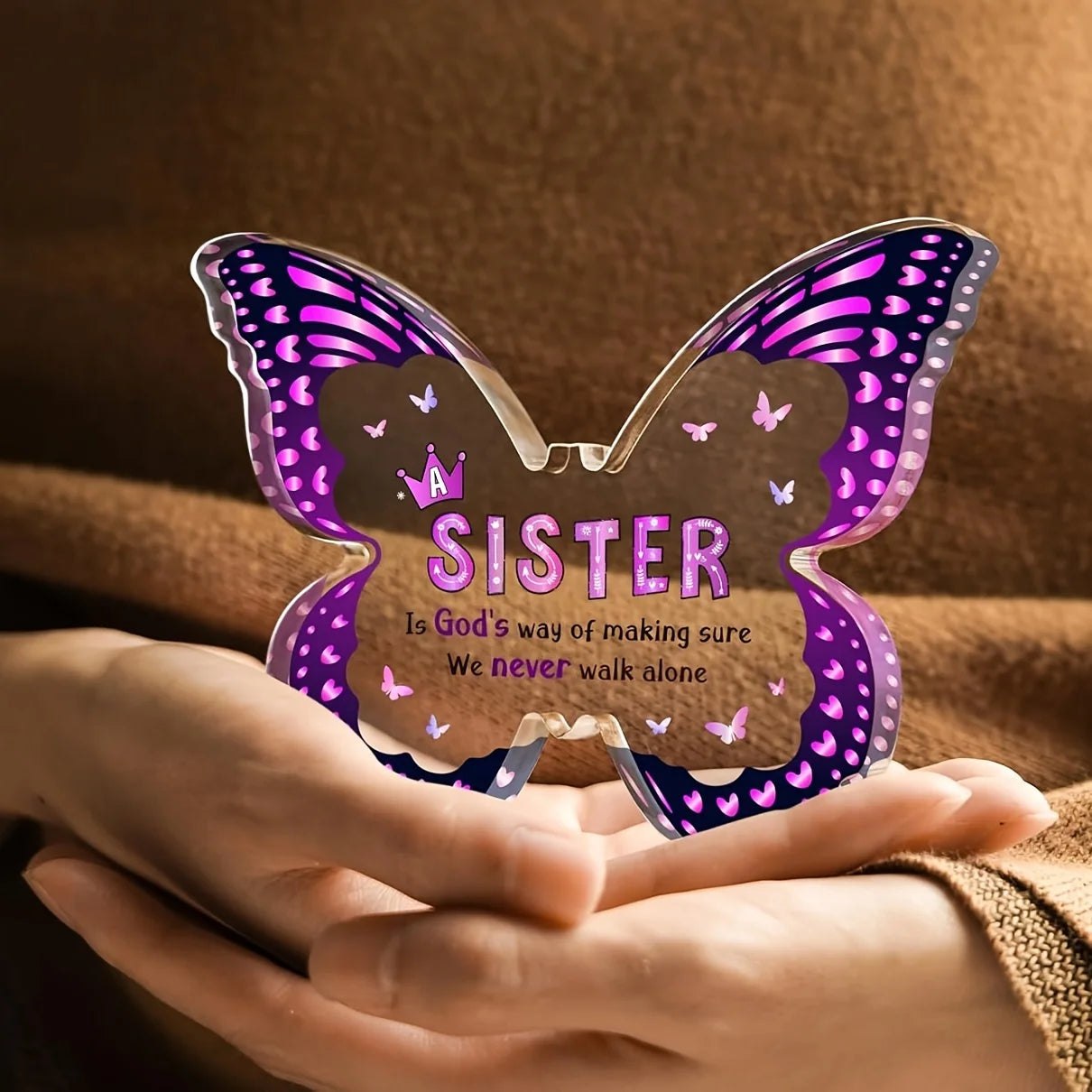 2-piece set Acrylic exquisite butterfly ornaments , birthday gifts for mothers and sisters, Christmas gifts, Thanksgiving gifts