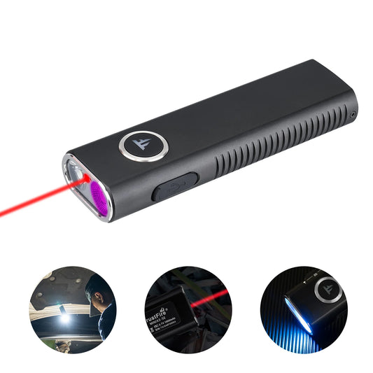 Trustfire MINIX3-SE 1200LM EDC Led Flashlight Rechargeable Torch with Clip UV Light Red Laser Lantern Magnetic tail for Camping