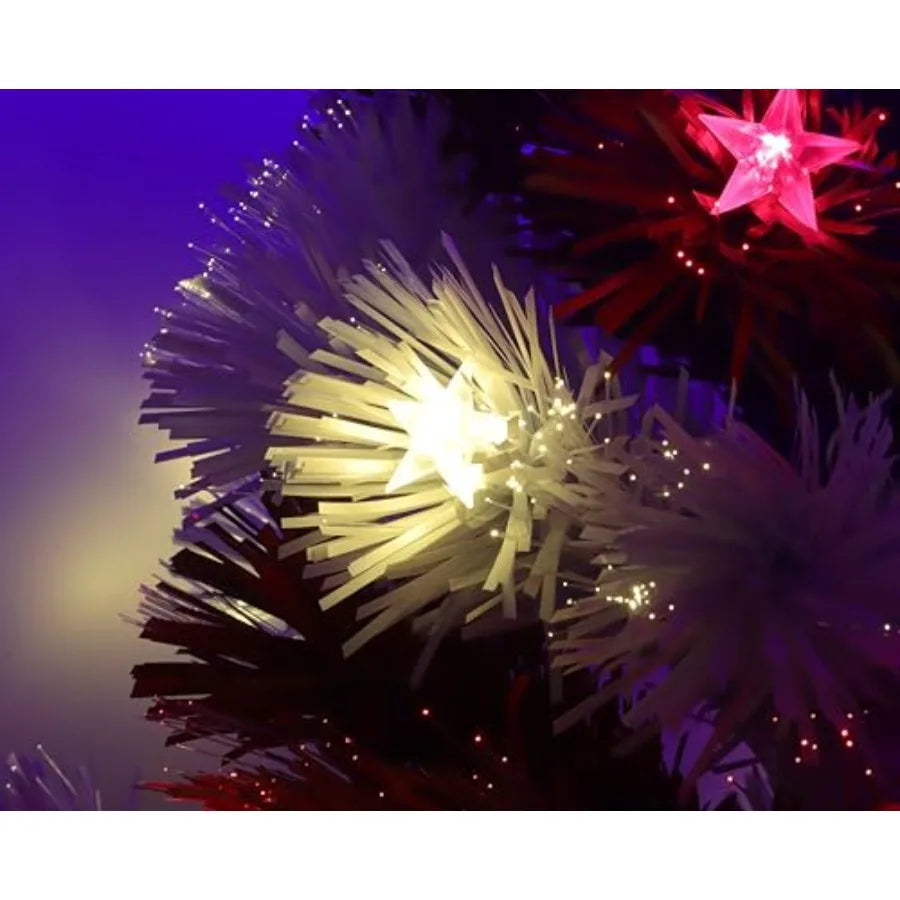 ® 36" Fibre Optic LED American Flag Tree - Red White and Blue Decoration for The 250th Anniversary of USA Independence Day - Ju