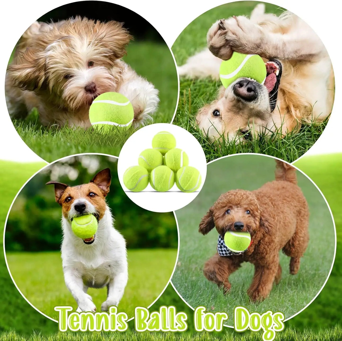 20 Pack Mini Tennis Balls for Small Dogs, Yellow Fetching Toys for Pet Training and Exercise