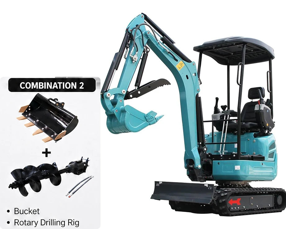 2.5Ton Mini Excavator 16 HP Kubota Engine,Telescopic Tracks & Swing Boom and Hydraulic Thumb,EPA Certified for Farm Construction