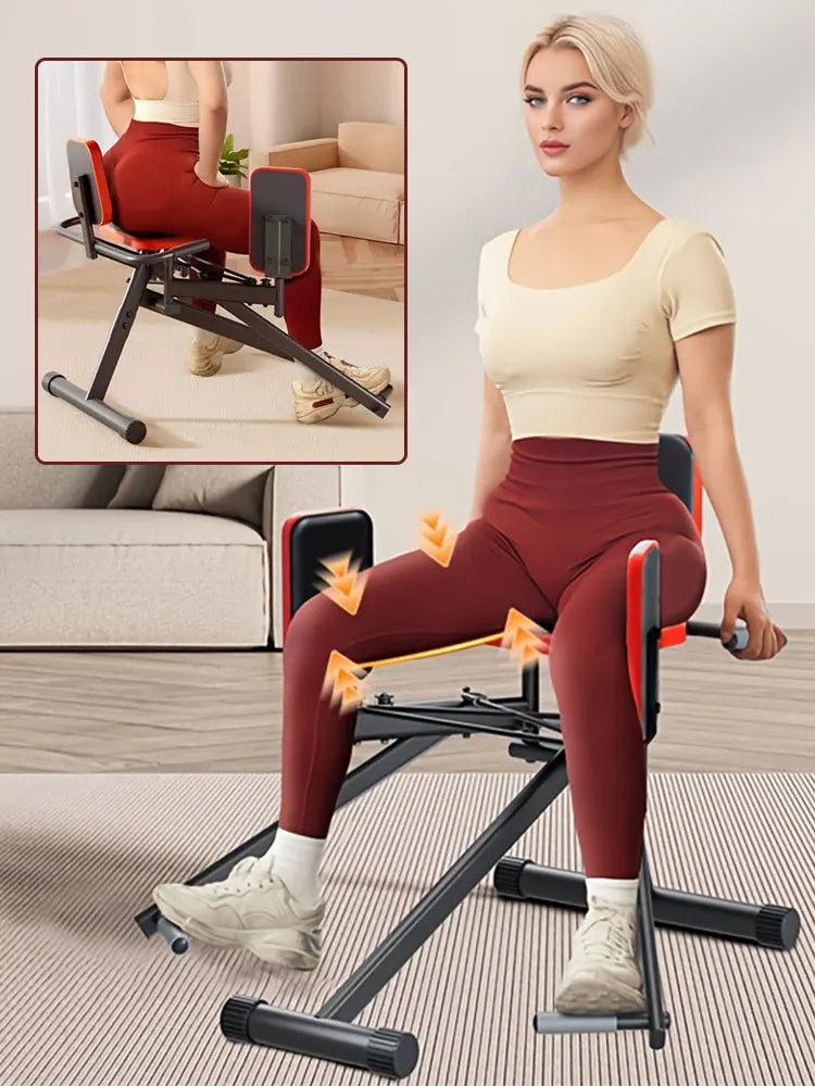Home Gym Glute Abduction Machine - A Leg and Thigh Exercise equipment for Shaping the Outer Thighs. Adjustable Resistance, Suitable for Female Glute Exercises. Leg Abduction Machine, Glute Exercise Device. Comes with 2 Resist