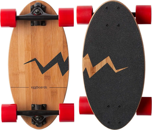 Portable Bamboo Mini Longboard for Adults - Smooth Ride, Easy Carry, Perfect for Beginners & Experienced Riders