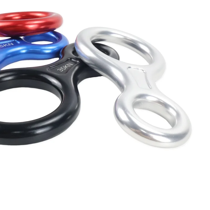Outstanding Quality 35KN Aluminum Figure 8 Descender Rappel Device for Climbing Rescue Arborist Work 3500kg Capacity Multi-Color