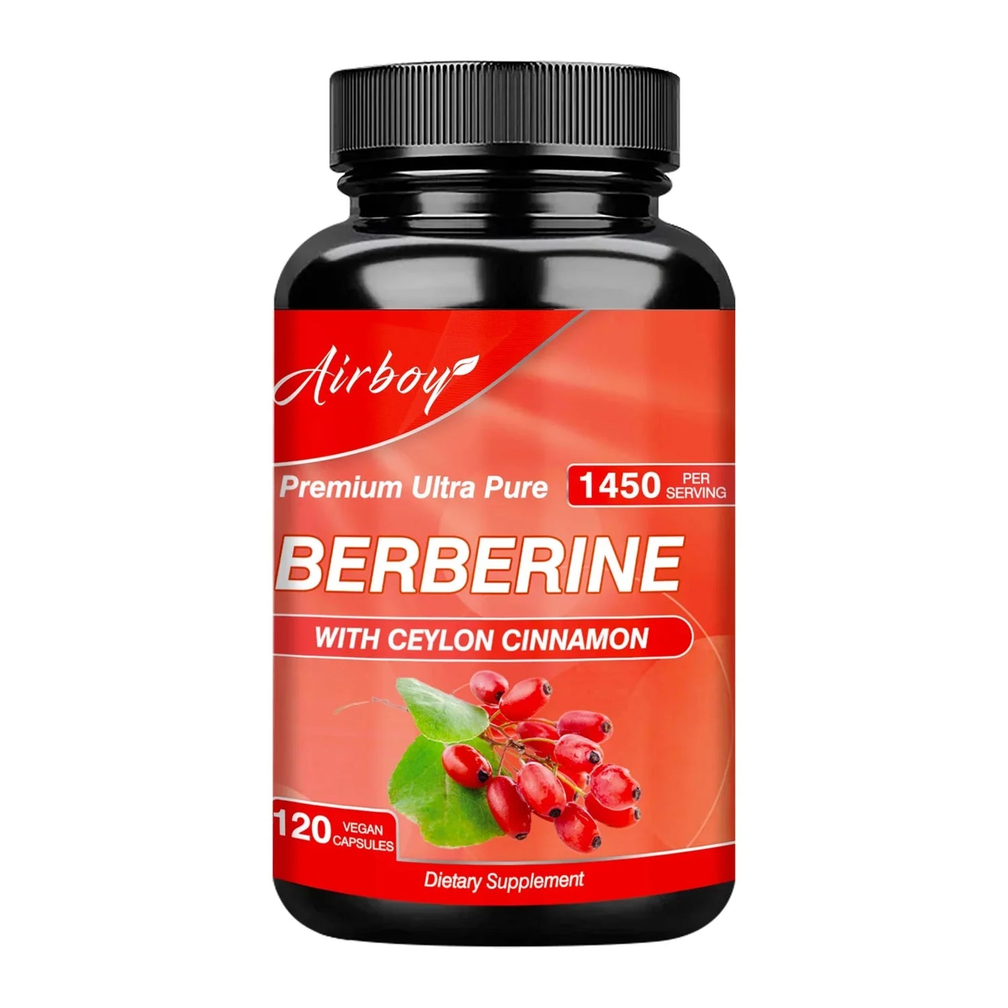 Berberine Capsules - Supports Digestive Comfort and Overall Health, and Enhances Immune Function - 120 Capsules