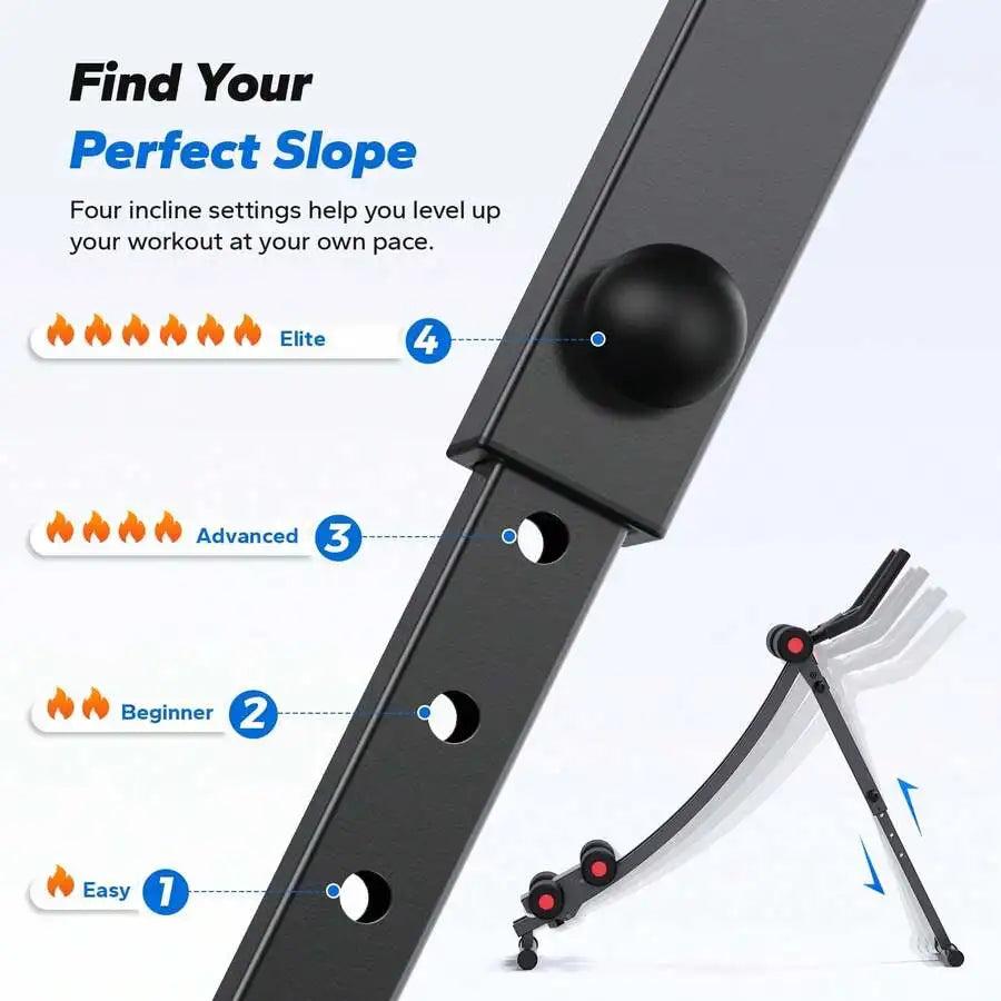 Machine, Adjustable Ab Trainer Machine, Ab Workout Equipment For Home Gym, Ergonomic Arc Track For Better Abs, Foldable Workout Machine For Full Body Workout Home Exercise