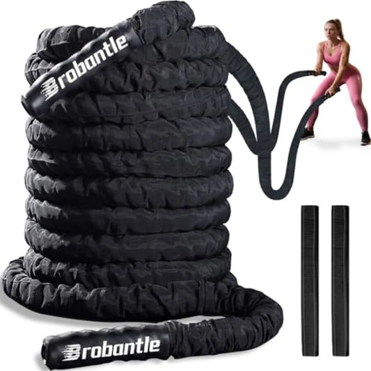 Battle Rope 1/1.26/1.5/2 Inch DiameterPink 30FT/40FT/50FT Exercise Workout Ropes for Home Gym Heavy Weighted Training Rope for
