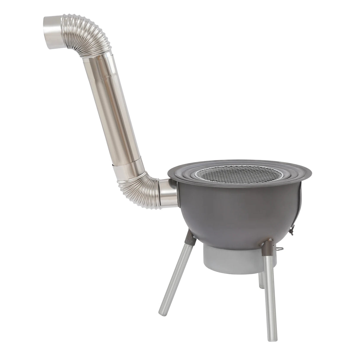 Portable Camping Wood Stove Multifunction Fire Pit with Grill Grate 3 Pot Rings Ash Tray for Outdoor Picnic Backyard BBQ Heating