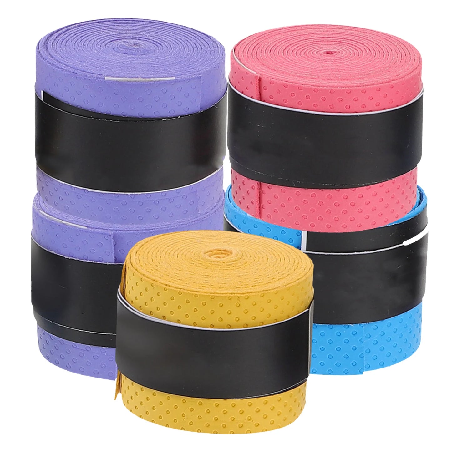 5pcs Colors Fishing Rod Handle Wrap Bike Handle Racket Grip Tape Sweat Absorbing Band Fishing Supplies(Color Randomization)