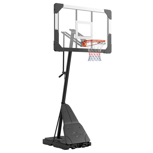 SucceBuy Portable Basketball Stand Height Adjustment Basketball Hoop & Goal Basketballs Hoop with 44 -54 inch PC Backboard