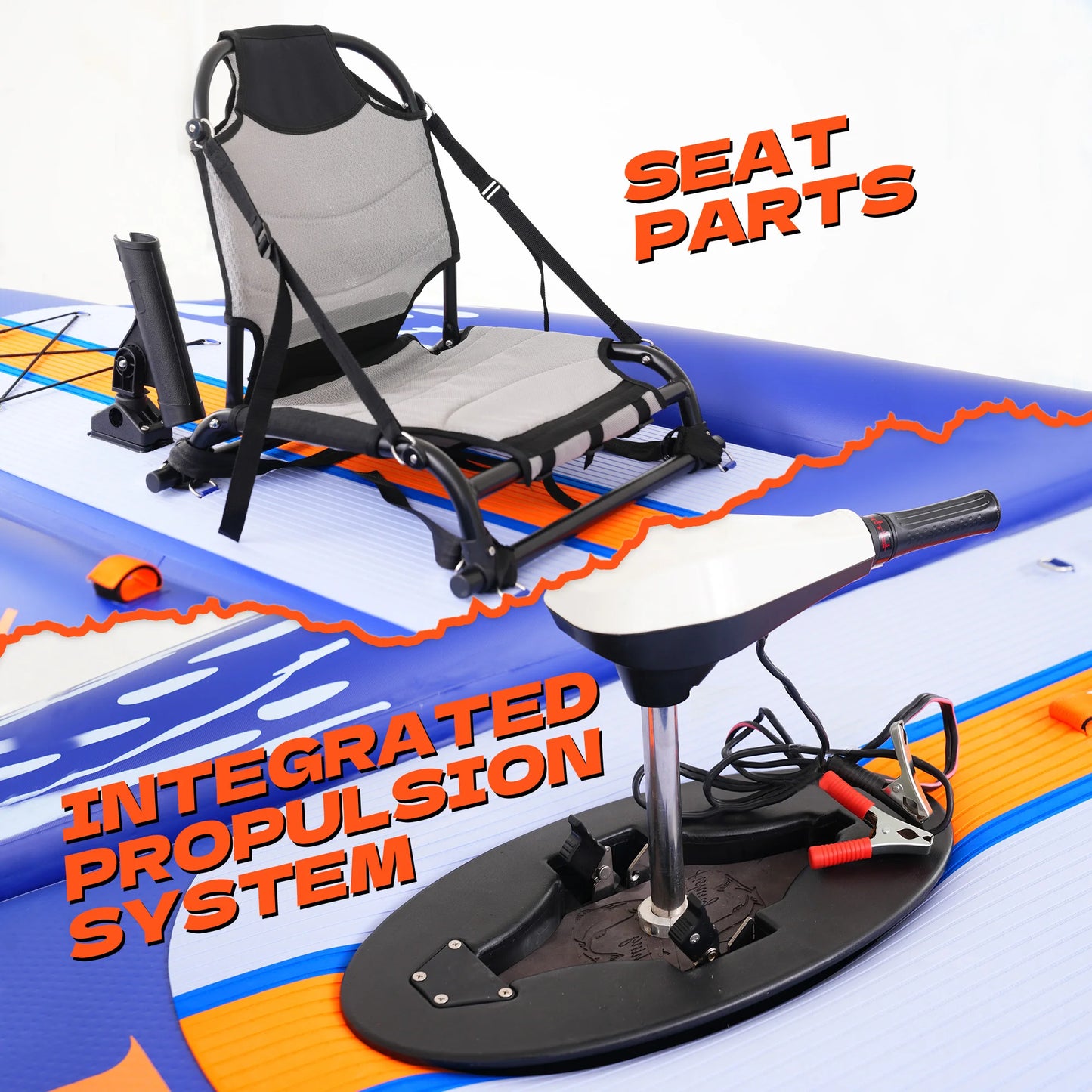 Nawakar Inflatable Fishing Boat Set Heavy Duty Inflatable Kayak Paddle Board-Long Lasting PVC Raft Adventure Boat for Thrilling