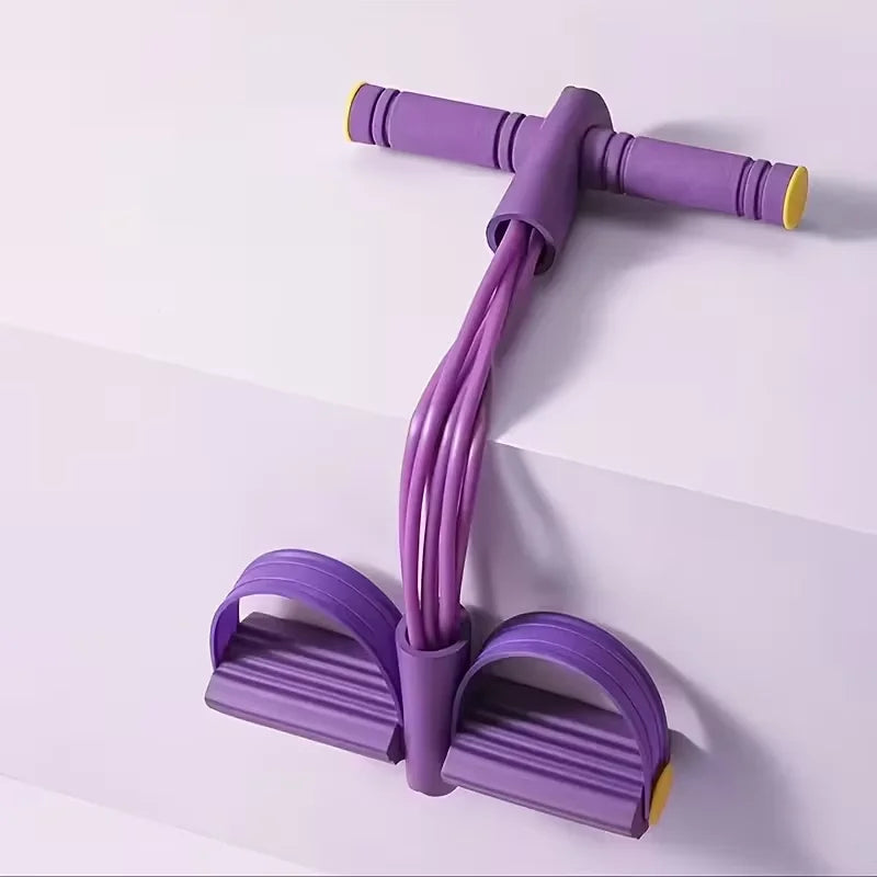 Heavy-Duty Foot Pedal Resistance Band, Sturdy PVC & TPE Fitness Puller with Anti-Slip Footrest, Ideal for Leg Workouts, Sit-Ups