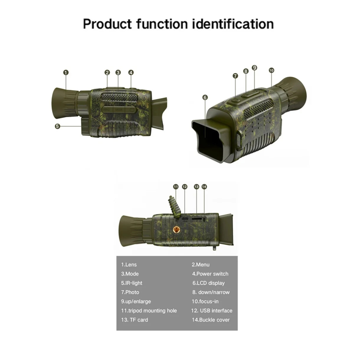 Night Vision Goggles,4K 984ft 7 Level Digital Night Vision Monocular for Dark,Rechargeable Travel Infrared Monoculars