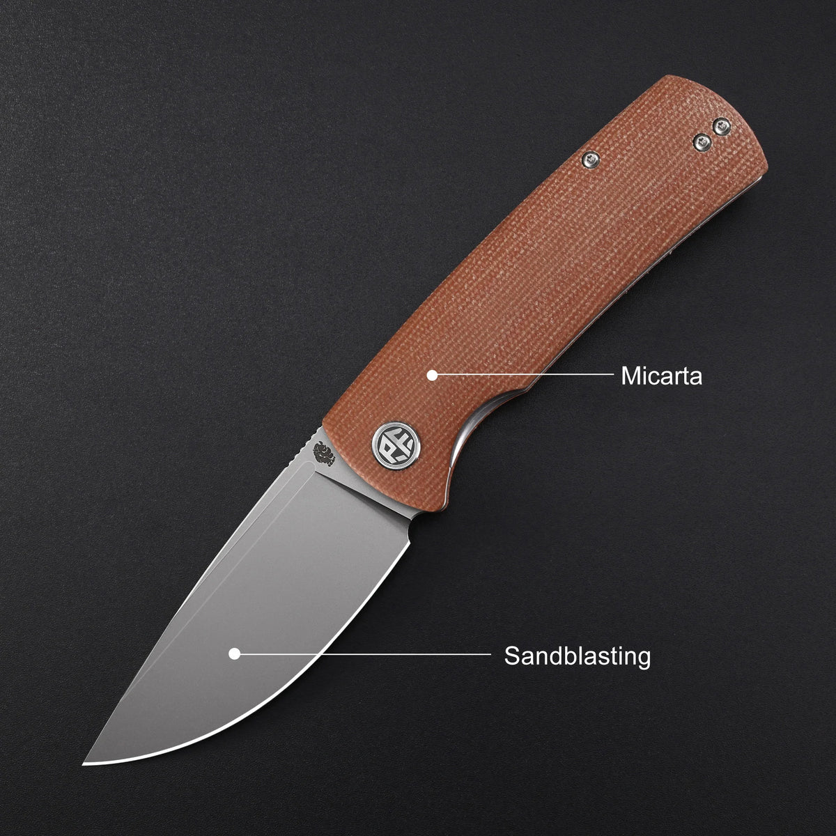 Petrified Fish Beluga PFP01 Quality Folding Knife Jackknife K110 Knife for Hunting Outdoor Camping Fish Pocketknife EDC Tool