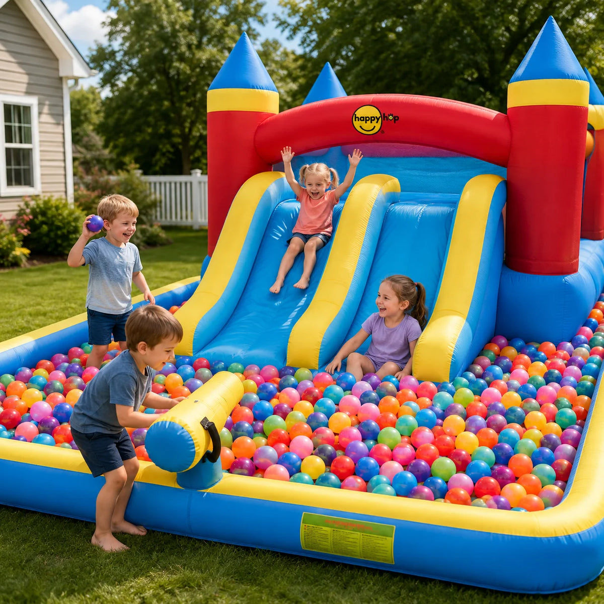 Multicolor Plastic Ball Pit Balls 500/1000/2000 PCS 2.2 Inch Safe Anti‑Choking PE Balls for Kids Bounce House Inflatable Water Pool Play Tent Ball Pit