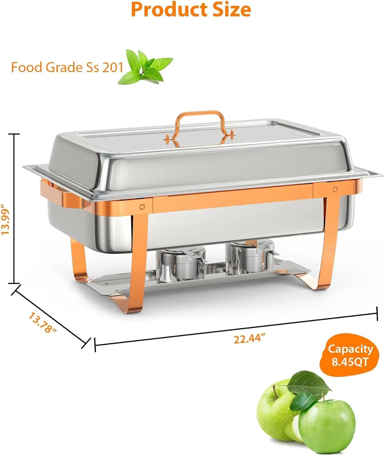 Chafing Dishes for Buffet,Rectangle Chafing Dishes Buffet Set,Stainless Steel Chafer and Food Warmer for Party wedding