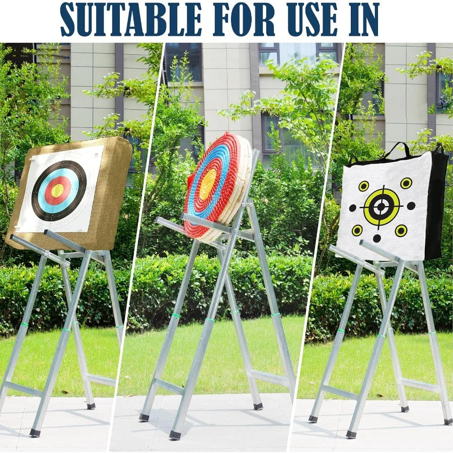 Foldable Metal Archery Target Stand for Backyard Use Durable Straw and Point Bag Target Holder with Easy Carry Design for Outdo