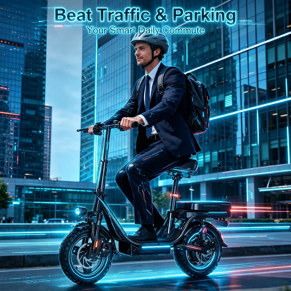 UL2849 Certified Compact 750W 14 Inch Electric Bike,Adjustable Front Brake Seat,45° Climbing City Commuter Ebike Local Shipping