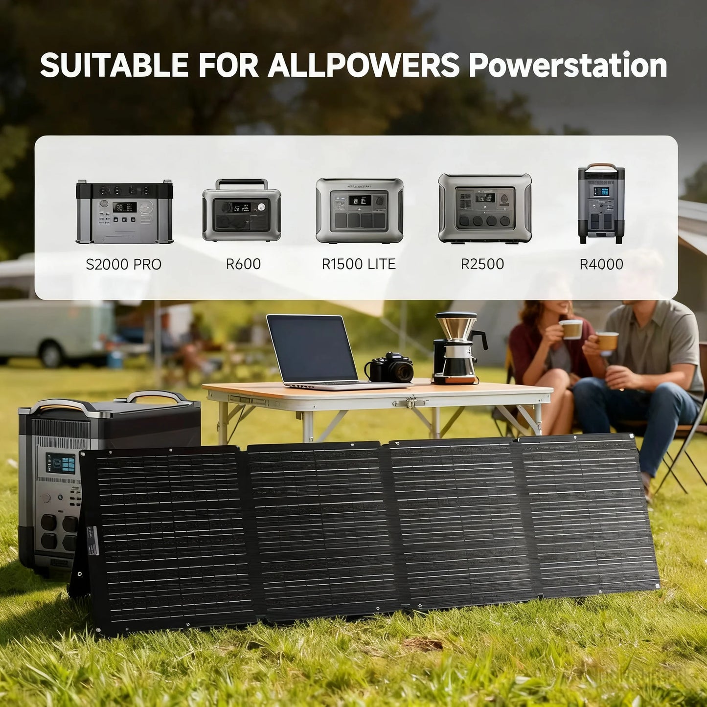 ALLPOWERS Foldable Solar Panel 400W / 200W / 140W / 100W / 60W Solar Charger with Solar Output for Power Station Solar Generator