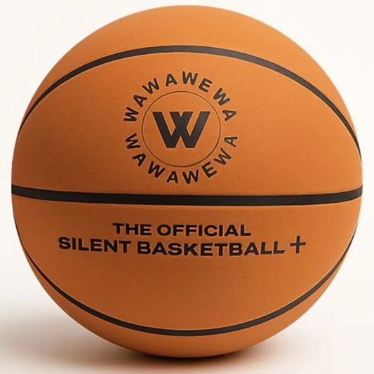 WAWAWEWA The Official Silent Basketball Size 7 29.5" Indoor Basketball for Quiet Dribbling Grooved Airless Indoor Training PU F