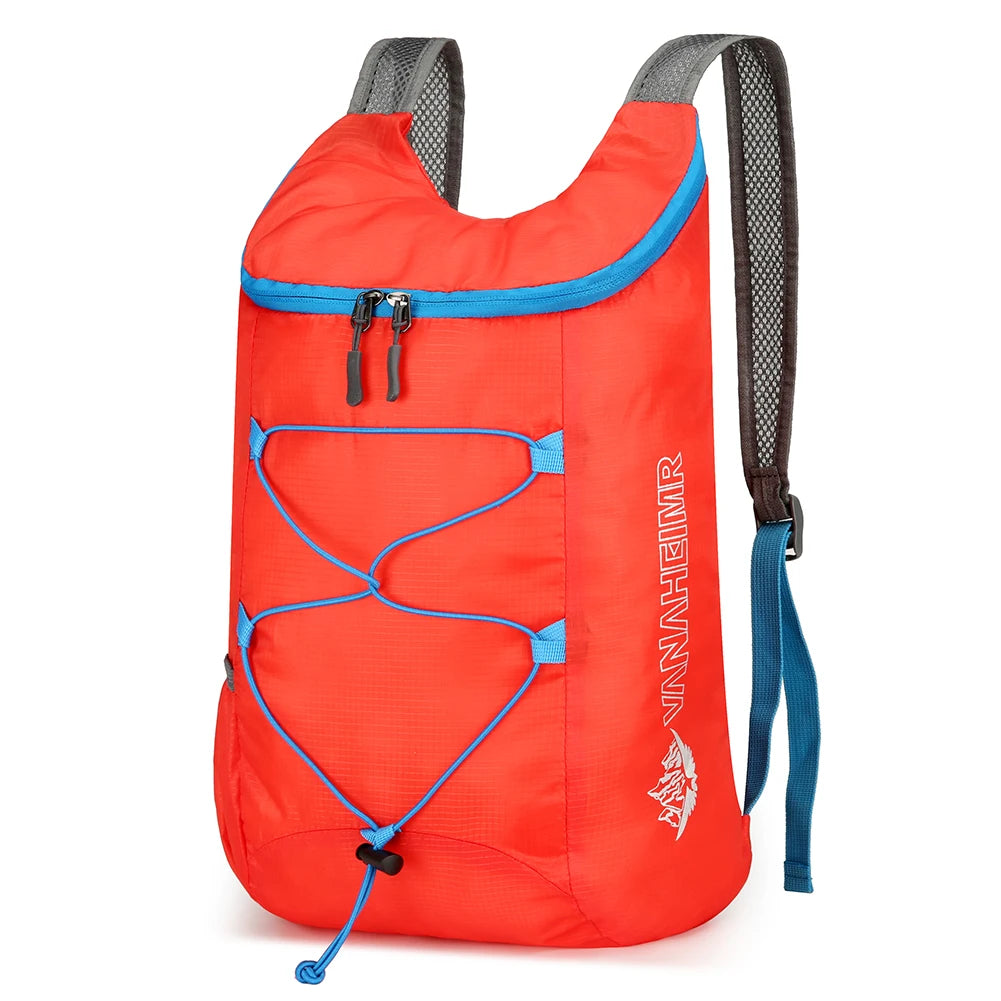 10L Outdoor Climbing Cycling Travel Knapsack Splashproof Folding Sports Daypack Ultralight Camping Hiking Backpack for Men Women