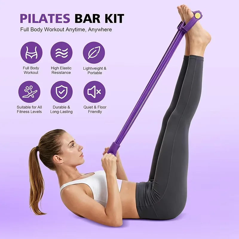 Heavy-Duty Foot Pedal Resistance Band, Sturdy PVC & TPE Fitness Puller with Anti-Slip Footrest, Ideal for Leg Workouts, Sit-Ups