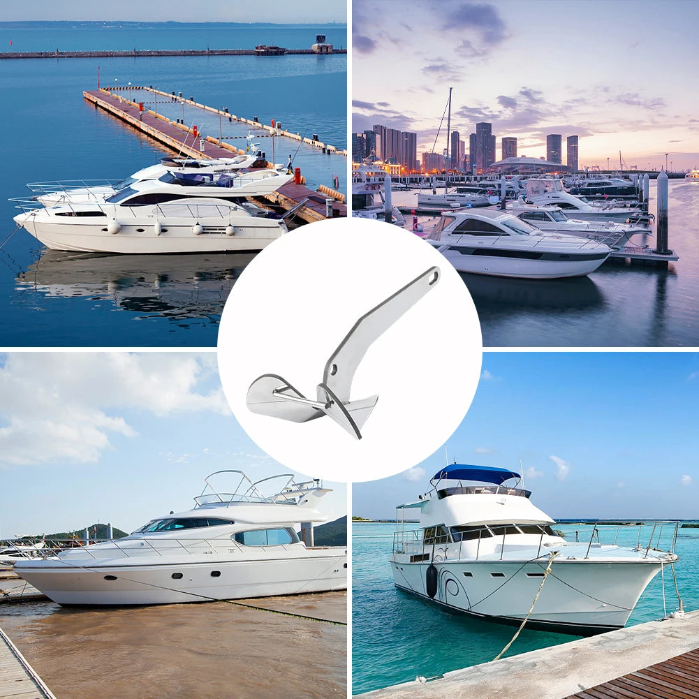 11lb/17lb/22 lbs Triangle Boat Anchor, 316 Stainless Steel Delta-Style Anchor, Heavy Duty Wing Style Triangular Anchor