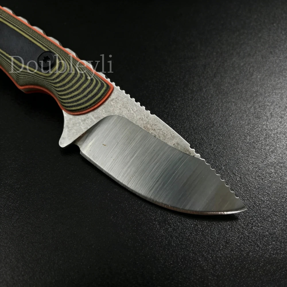 High-quality BM 15017 with K Sheath Straight Knives Fishing Hiking Knives Multi-function Tool EDC Outdoor Camping Cutting Knives