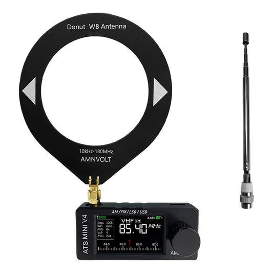 AMNVOLT V4 ATS MINI Radio with Headphone Amplifier Full-Band DSP Radio Portable AM FM Radio Receiver for Walking Hiking Camping