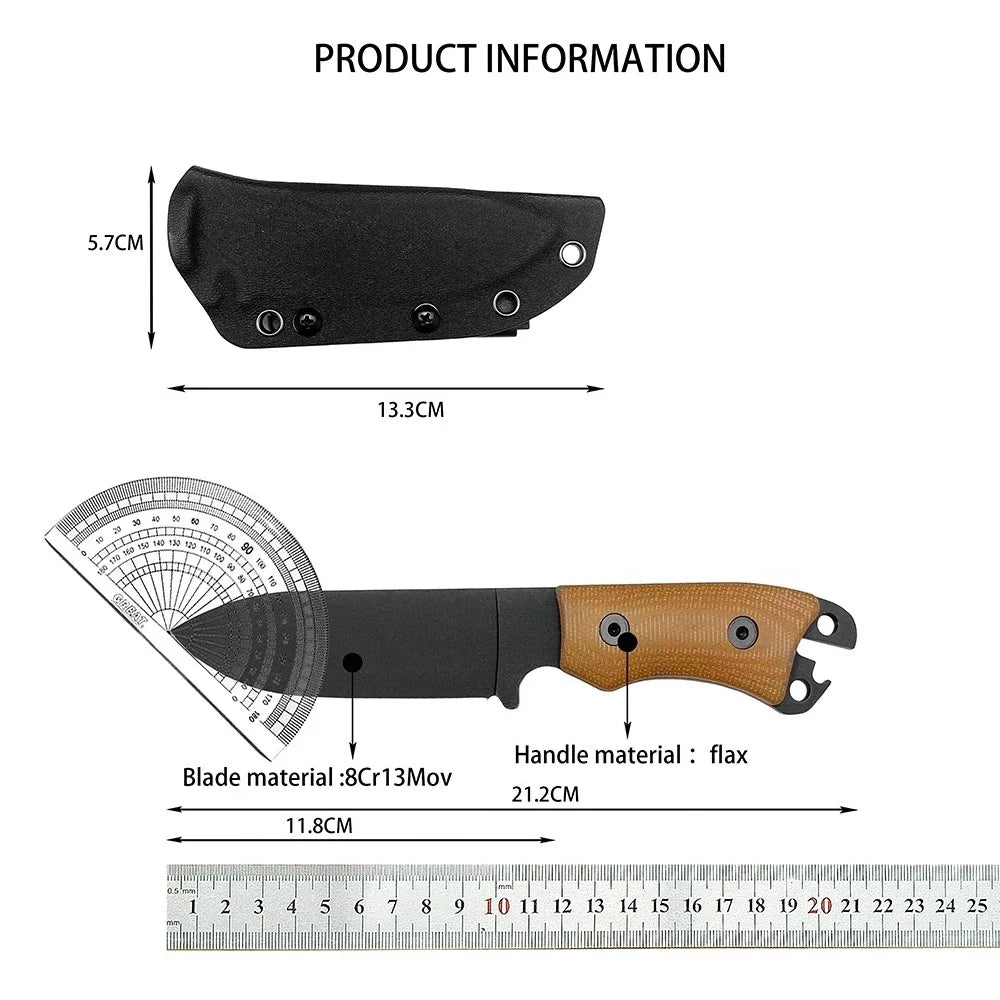 High Hardness Tactical Outdoor Knives Multifunctional Jungle Pocket Survival Hunting Combat Knife Camping Hiking Cutting Tools
